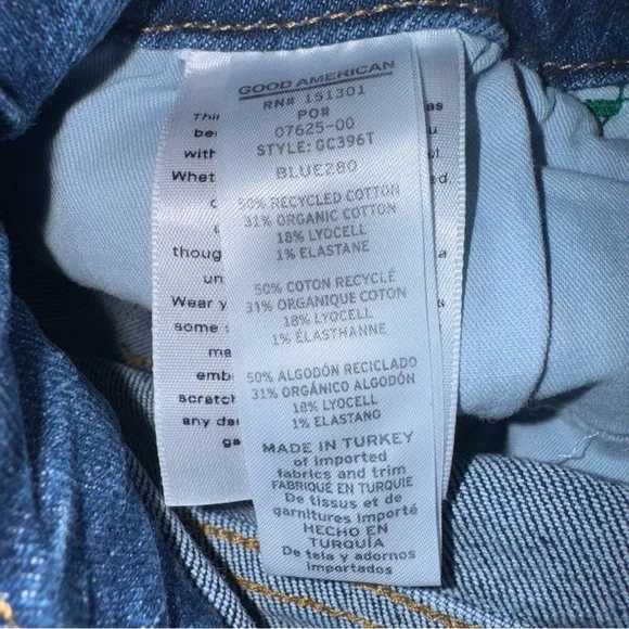 NWT GOOD AMERICAN Good Classic Jeans Indigo Dark Blue Size 6/28 BRAND NEW - Picture 12 of 13